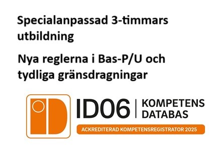 Specialanpassad 3-timmars utbildning Nya regler i Bas-P och Bas-U-1
